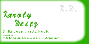 karoly weitz business card